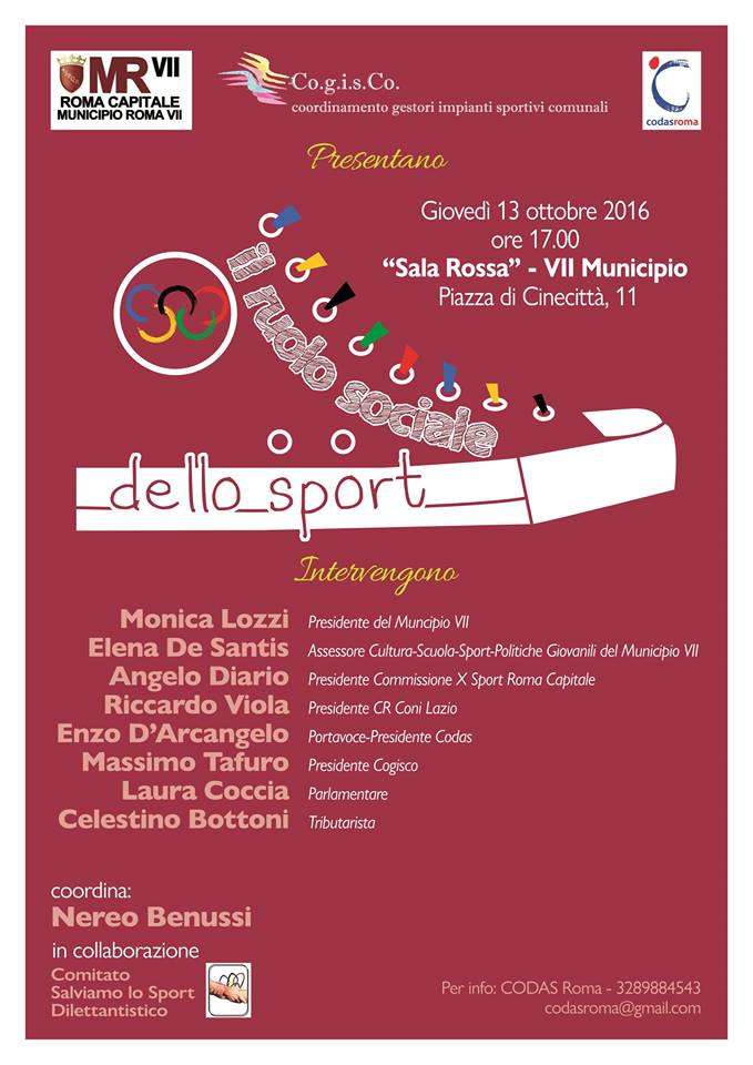 Convegno, Il ruolo sociale dello sport