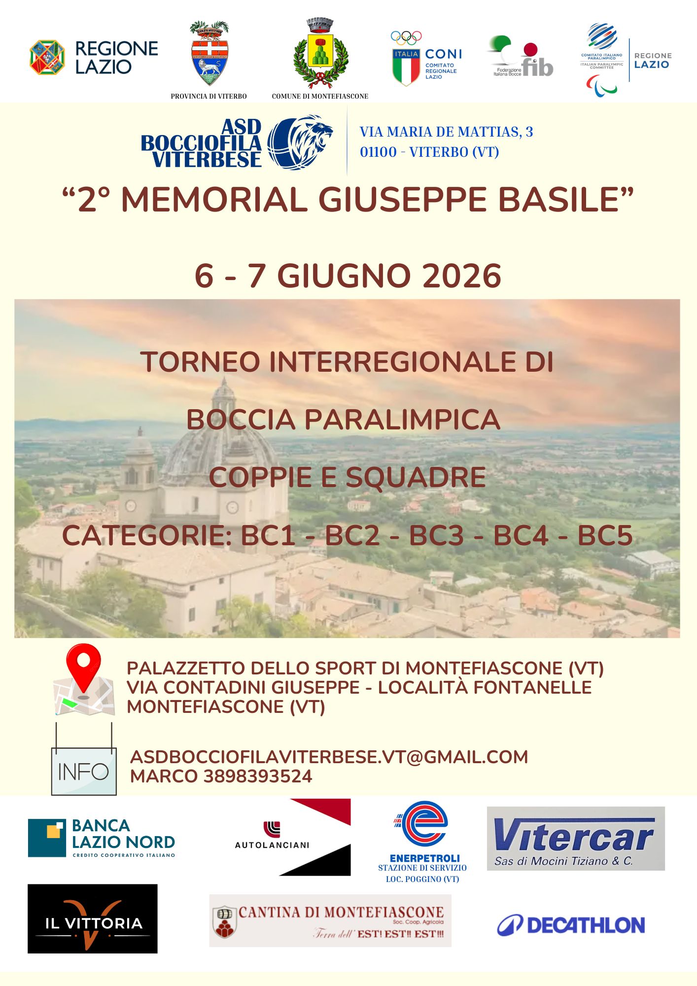 GNS 2026 - EVENTO ASD BOCCIOFILA VITERBESE